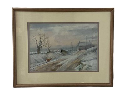 Lot 403 - J E MERRICKS; pastel, 'Wait for Me,' signed...