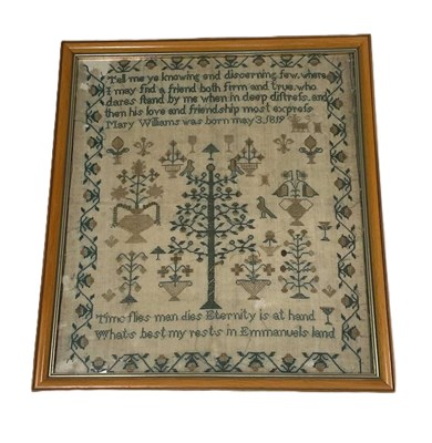 Lot 323 - A 19th century sampler by Mary Williams, dated...