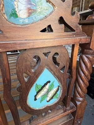 Lot 12 - An Indian carved hardwood 'Lamu' bed, the...