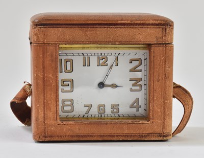 Lot 141 - A 1930s French Art Deco brass cased travelling...