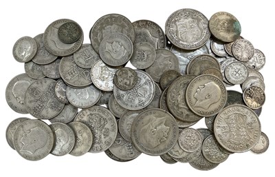 Lot 1496 - Various pre-1920 silver coins, combined approx...