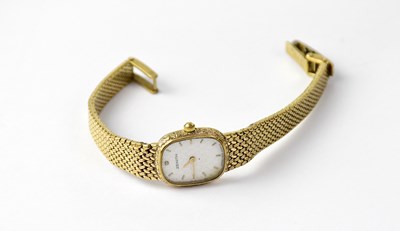 Lot 1108 - ZENITH; a ladies' 9ct gold cocktail wristwatch,...