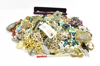 Lot 1434 - Two large bags of modern and vintage costume...