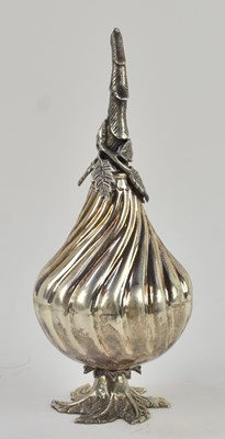Lot 1157 - A 900 grade silver rosewater sprinkler, with...