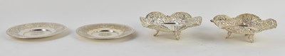 Lot 1150 - A pair of modern 84 grade silver circular...
