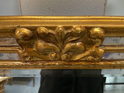 Lot 37 - A modern gilt framed bevelled glass...