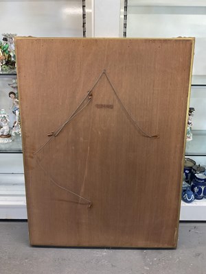 Lot 37 - A modern gilt framed bevelled glass...
