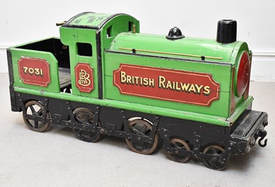 Lot 1790 - A good hand made wooden model of a push along...