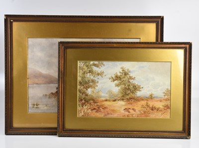 Lot 2299 - J CARLISLE; two watercolours, rural scene and...
