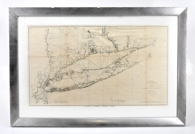 Lot 1774 - A coastal and geodetic survey sketch showing...