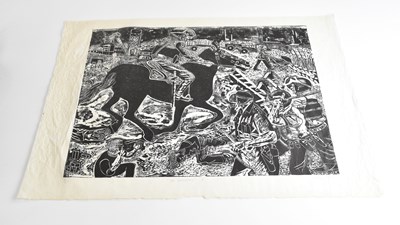 Lot 2361 - ANTHONY DAVIES; linocut, 'The Wasteland', 5/25,...
