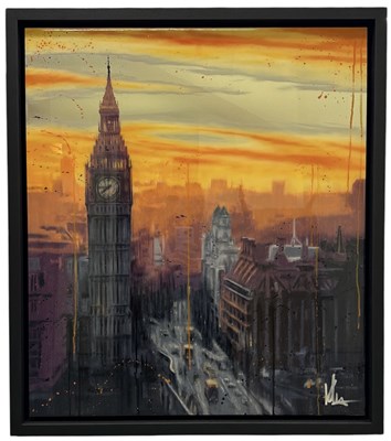Lot 235 - KRIS HARDY; original glazed mixed media,...