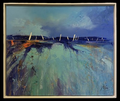 Lot 194 - NAO MCDOWELL; oil and acrylic on canvas,...