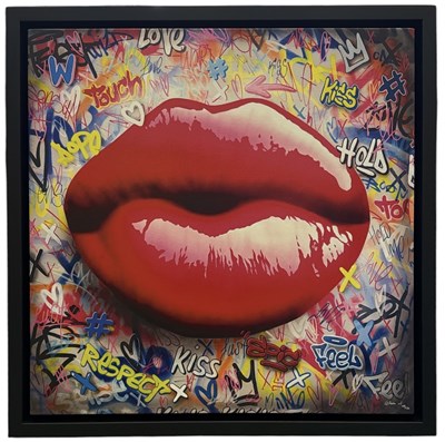 Lot 230 - RERUN; a hand embellished print on box canvas,...