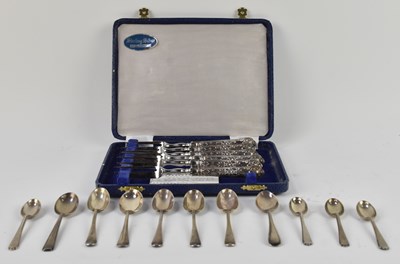 Lot 1231 - A set of four George V hallmarked silver...
