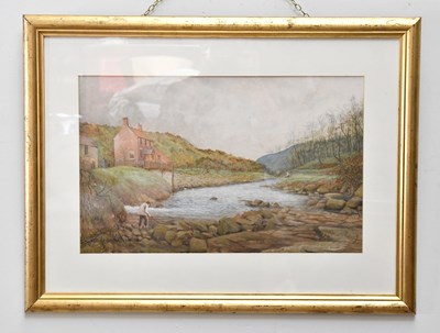 Lot 2286 - BERNARD BENEDICT HEMY; watercolour, river...