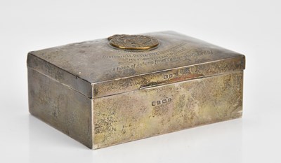 Lot 326 - A George V hallmarked silver wood lined...