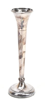 Lot 153 - A hallmarked silver posy vase