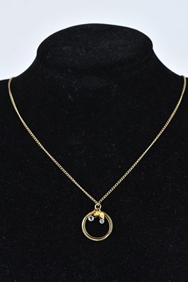 Lot 293 - An Edwardian 15ct yellow gold aquamarine and...