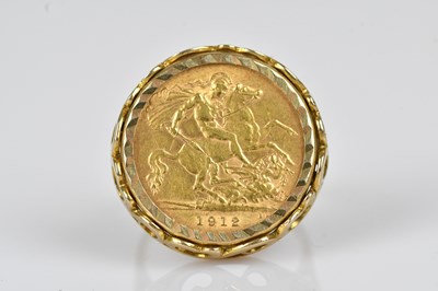 Lot 416 - An Edward VII half sovereign, 1912, size M,...