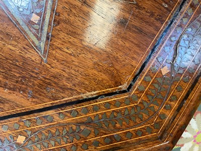 Lot 6 - A late 19th century Anglo-Indian brass inlaid...