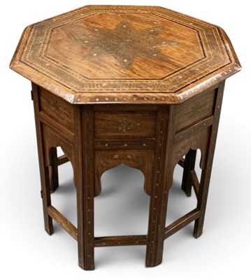 Lot 29 - A late 19th century Anglo-Indian brass inlaid...