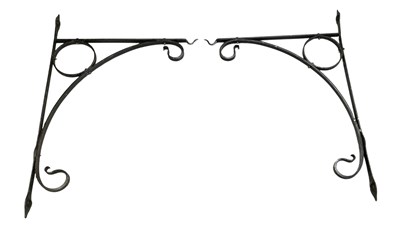 Lot 156 - A pair of Victorian black painted cast iron...