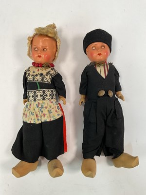 Lot 79 - Two early 20th century Dutch dolls, with...