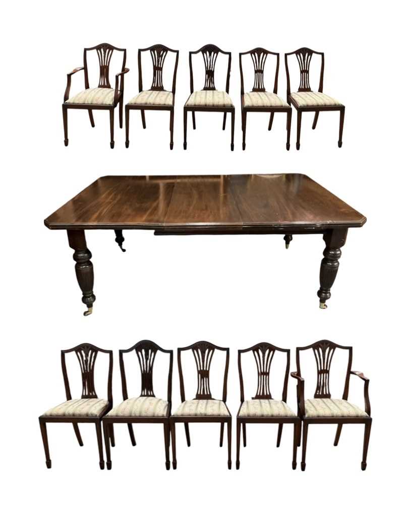 Lot 24 - A Victorian mahogany wind-out extending dining...