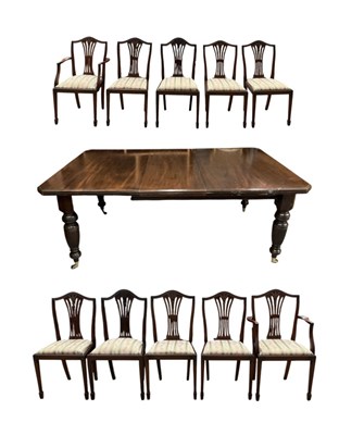 Lot 24 - A Victorian mahogany wind-out extending dining...