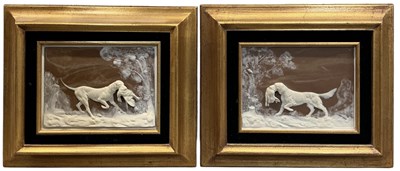 Lot 268 - A pair of modern relief carved cameo effect...