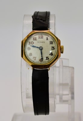 Lot 509 - ROLEX; vintage 9ct gold lady's wristwatch, the...