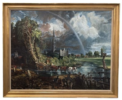 Lot 188 - AFTER JOHN CONSTABLE (1776-1837); a modern oil...