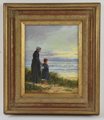 Lot 277 - UNATTRIBUTED; a modern oil on board, two...