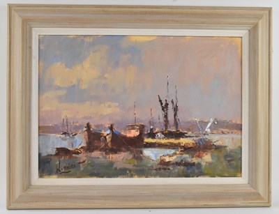Lot 212 - WILLIAM DAVIES (British, born 1928); oil on...