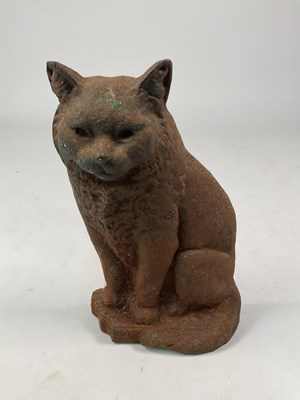 Lot 133 - A cast iron door stop in the form of a cat,...