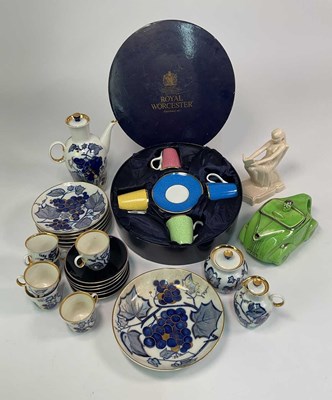 Lot 190 - ROYAL WORCESTER; a coffee set together with a...