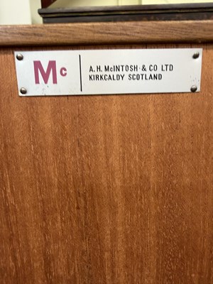 Lot 16 - A H MCINTOSH & CO LTD; a mid century teak...