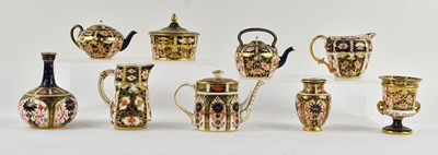 Lot 472 - ROYAL CROWN DERBY; nine pieces of early 20th...