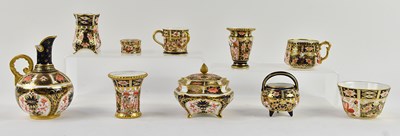 Lot 473 - ROYAL CROWN DERBY; ten pieces of early 20th...