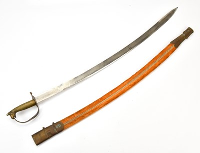 Lot 1084 - An Indian sabre, with 77cm acid etched blade,...