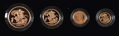 Lot 1457 - ROYAL MINT; a cased 2003 United Kingdom Gold...