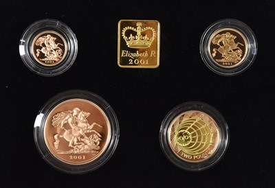 Lot 1455 - ROYAL MINT; a cased 2001 United Kingdom Gold...