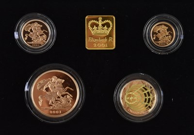 Lot 1456 - ROYAL MINT; a cased 2001 United Kingdom Gold...