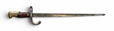 Lot 376 - A late 19th century French model 1847 bayonet,...