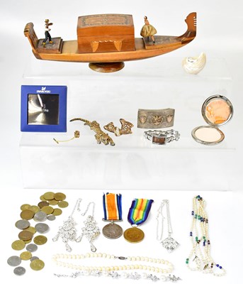 Lot 1008 - A mixed lot costume jewellery, to include an...