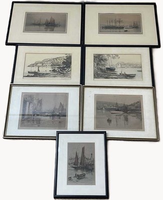 Lot 374 - HENRY GEORGE WALKER; seven maritime prints,...