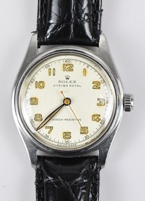 Lot 1247 - ROLEX; a gentleman's stainless steel Oyster...