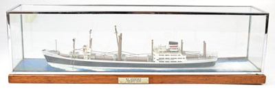 Lot 468 - HARRISON LINE; a cased waterline model ship, M....
