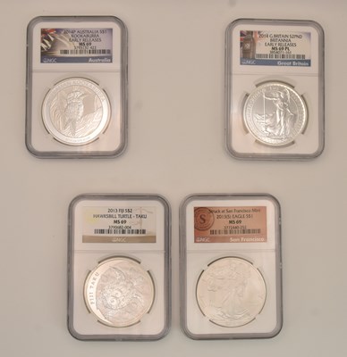 Lot 1484 - Four NGC encapsulated certified silver proof...